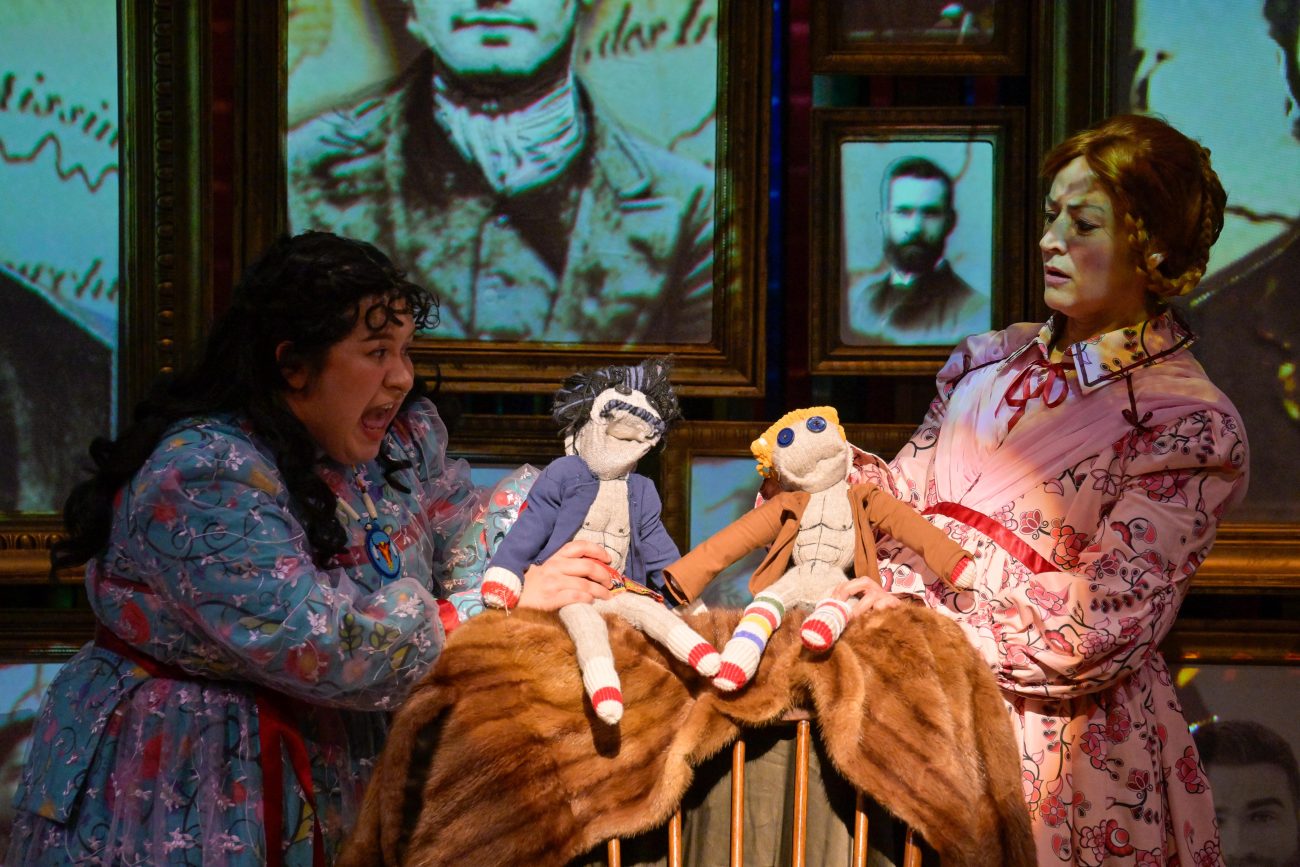 Women of the Fur Trade. Pictured Kelsey Kanatan Wavey & Cheri Maracle. Photo by Frank Cattroll
